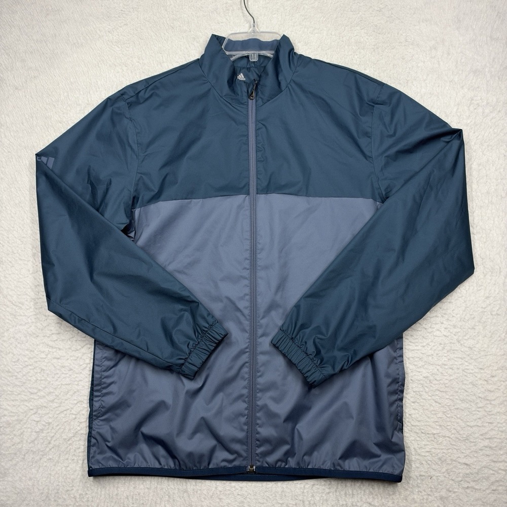 Adidas Golf ClimaStorm Full Zip Windbreaker Rain Jacket Blue Men's Size Medium